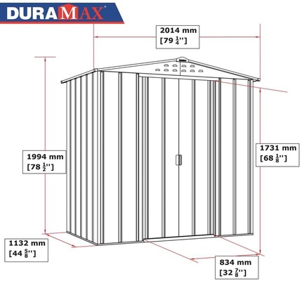 Caseta Jardin metalica Top Venus 6X4
